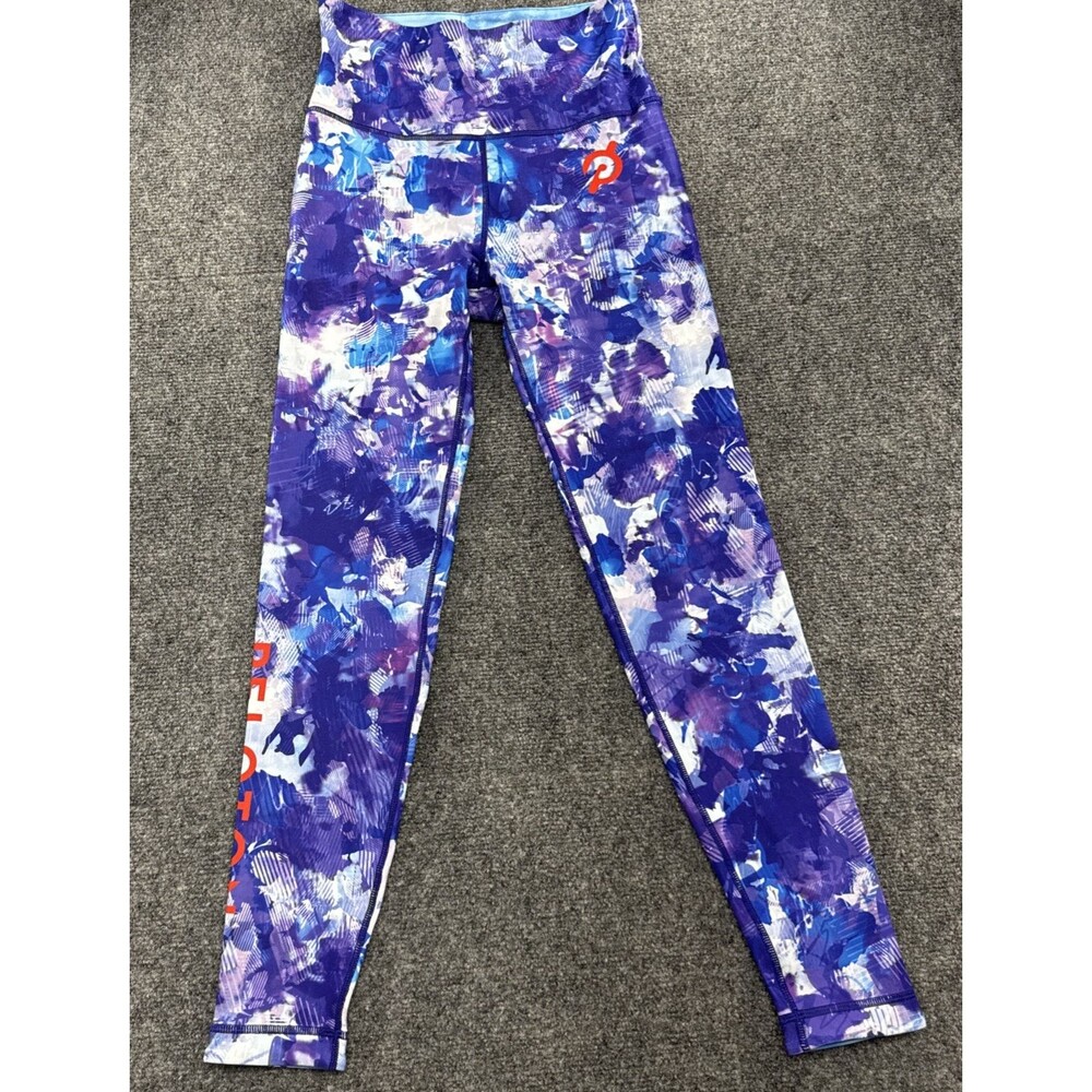 Peloton Reversible Leggings White Opal Marble Rainbow, Size M
